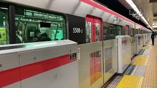 都営5500形5508F(三菱フルSiC-VVVF) 43T 都営浅草線 普通 押上(A-20)行 泉岳寺(A-07)発車