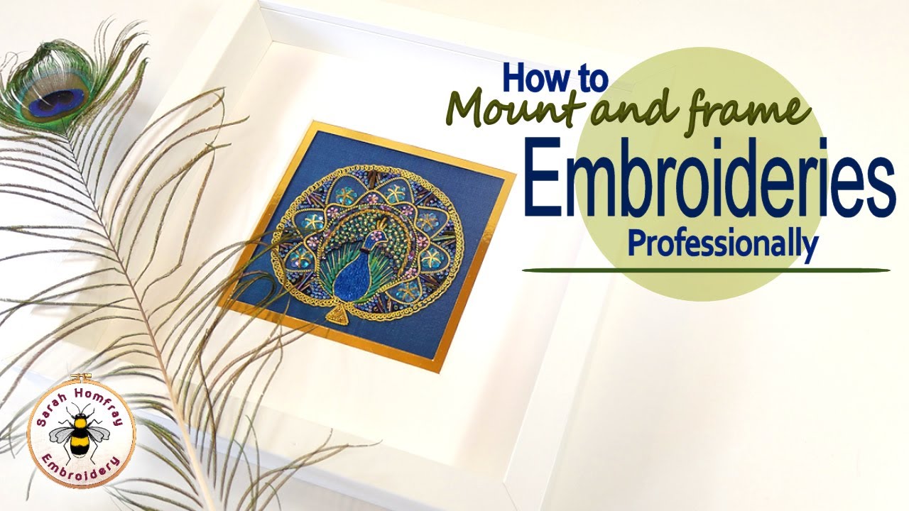 How to frame embroidery work or cross stitch in embroidery hoops