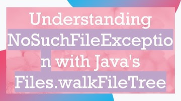 Understanding NoSuchFileException with Java