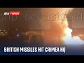 Ukraine war: British missiles used in attack on Black Sea fleet in Crimea