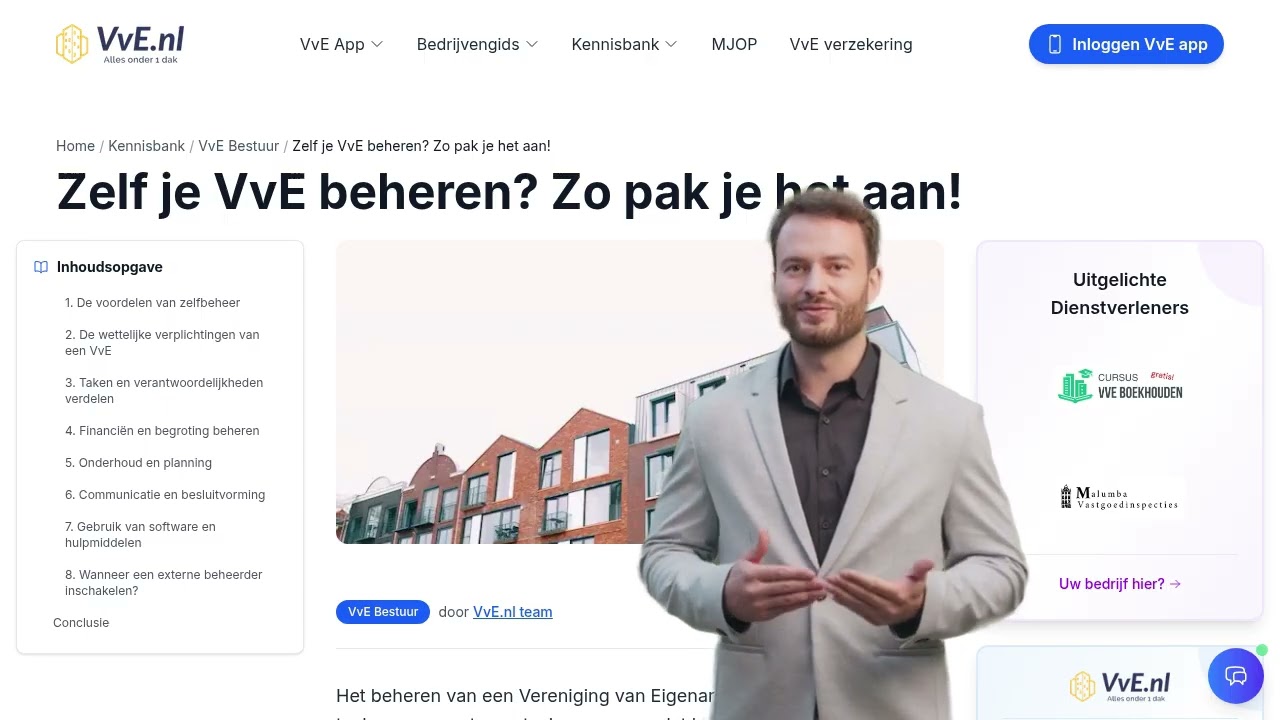 Zelf je VvE beheren? Zo pak je het aan!