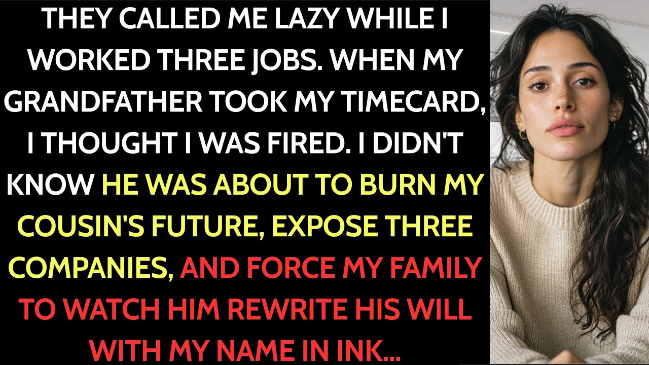 I Was Working 3 Jobs Just to Eat—Then My Rich Grandpa Took My Timecard and…