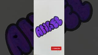 How to Draw Bubble Letters 😍#shortvideo #shorts #art