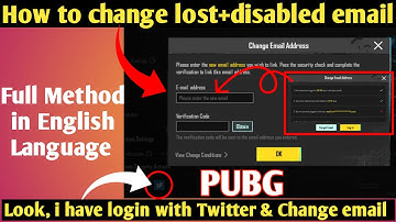 PUBG Lost & Disabled Email Change Full Method in English🥵🔥 | How to Remove 3rd Linked Email & Number
