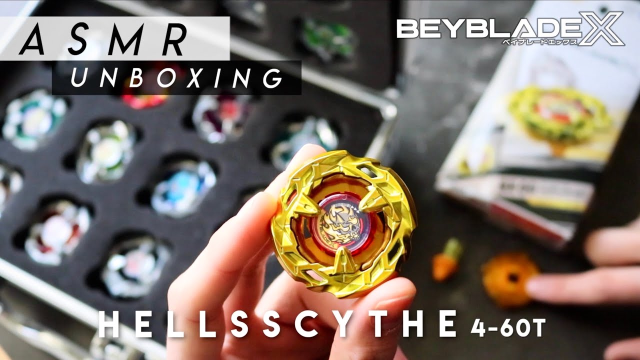 GOLD HELLS SCYTHE 4-60T ASMR UNBOXING ver.2 Beyblade X BX-00 - YouTube
