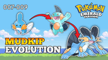 How To Evolve Mudkip Into Marshtomp And Swampert In Pokemon Emerald | Hoenn Pokedex