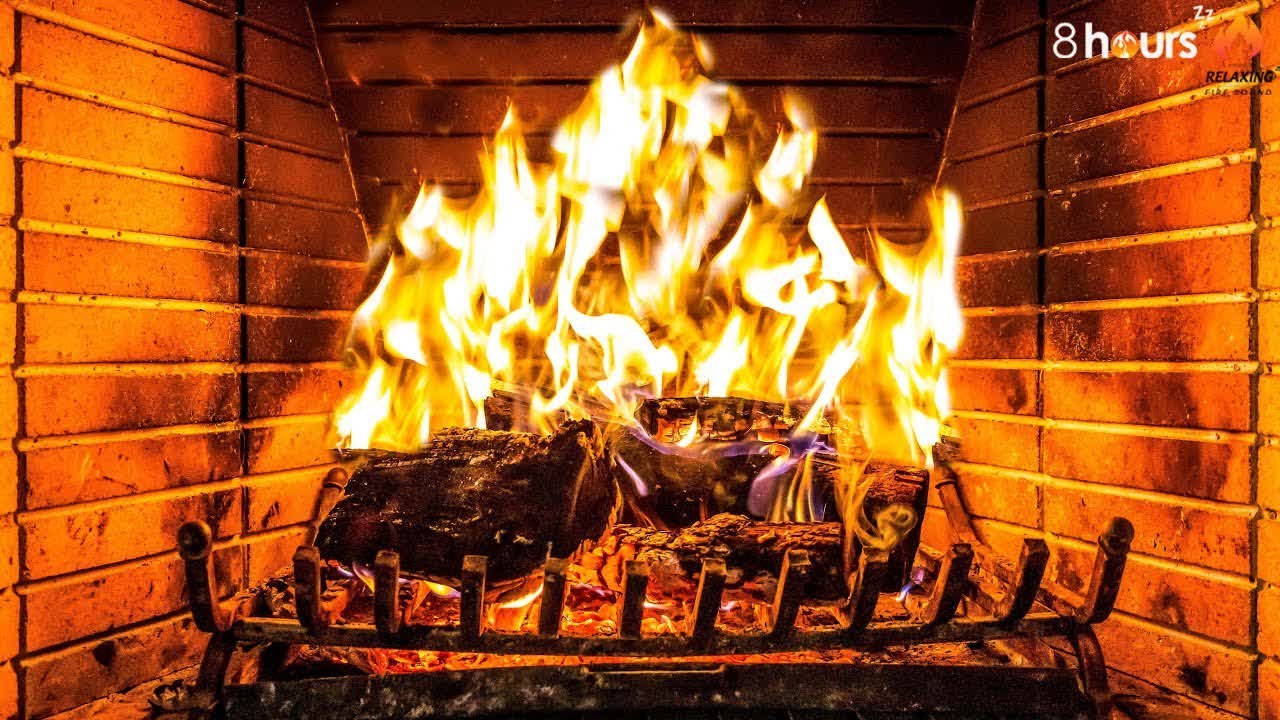 The BEST Burning Fireplace with Crackling Fireplace YouTube