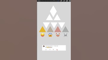 Digital Emoji Colour Mixing in Procreate 😛+😱+🤡+☠️=? #procreate #colormixing #colors