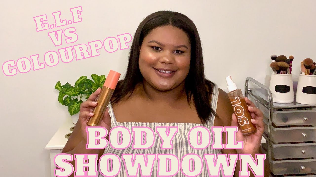 Best Body Oil?! E.L.F Retro Paradise Glow Up Body Oil vs. ColourPop Sol