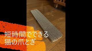 ネコの爪とぎの作り方 （猫の爪とぎを手作りします）段ボールで簡単にできる- DIY Cat Scratcher　make with cardboard　Handmade　Easy to make