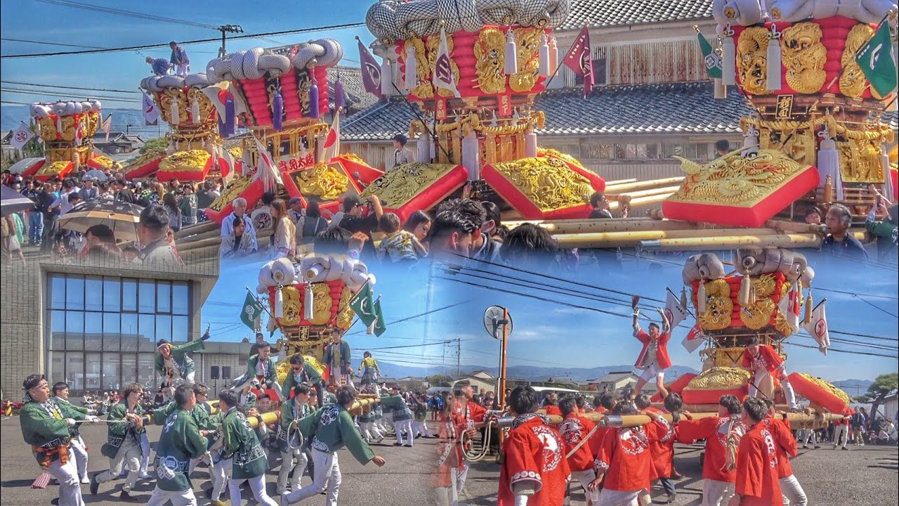 高屋祭り 2026】6台の 太鼓台 農協集結 練りなど 2026.4.11 香川県