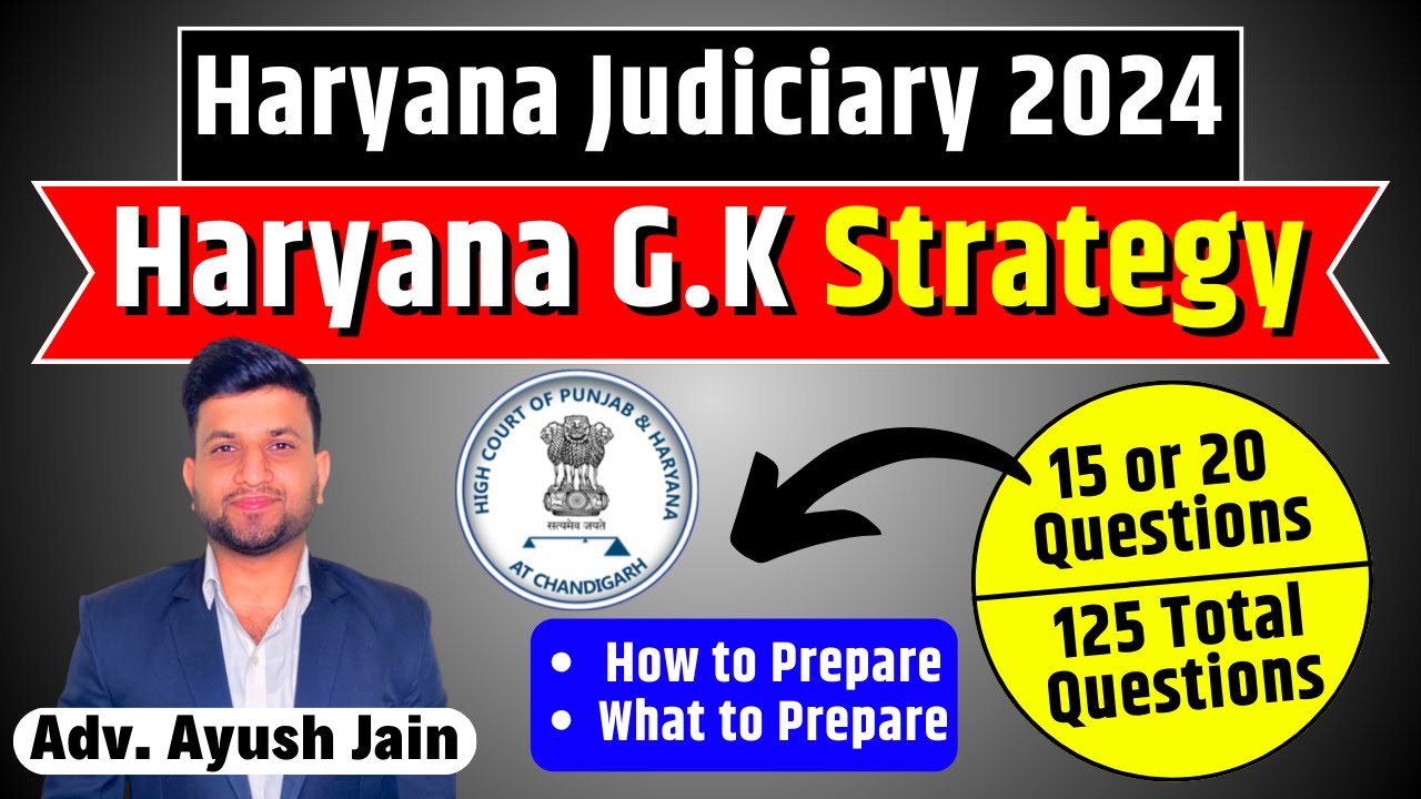 Haryana Judiciary 2024 Haryana GK Strategy Smart & Legal Guidance