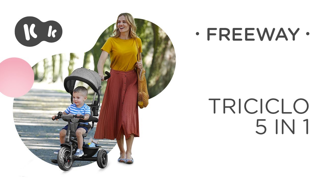 Triciclo FREEWAY 5 in 1 di Kinderkraft | con sedile girevole