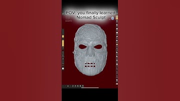 Learned Nomad Sculpt! Finally 🤯 3D model V-man #ruined #nomadsculpt #3d #slipknot #maskshop #shorts