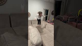 Scarlett And Ari Jumping On The Couch