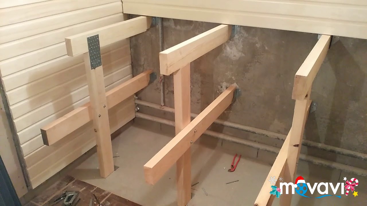 Отделка сауны вагонкой - YouTube