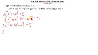 Completing The Square Method Quest 4A Tutorial Sheet 4#Ts4q4acbu By Harmtedy