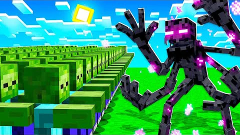 1000 Zombies VS Mutant Enderman! (Minecraft Mob Battle)