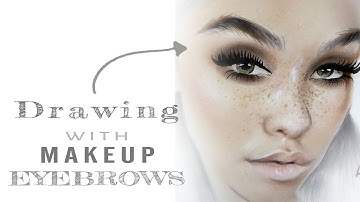 How to draw eyebrows with make up | FACECHART ART- Part 1
