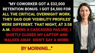 My Coworker Received a $32,000 Retention Bonus. I Got $4,500 — So I Walked Out at 3 A.M.