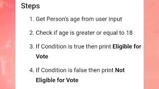 GE3151 PSPP UNIT  5  Python Program To check if a Person's age is eligible for voting