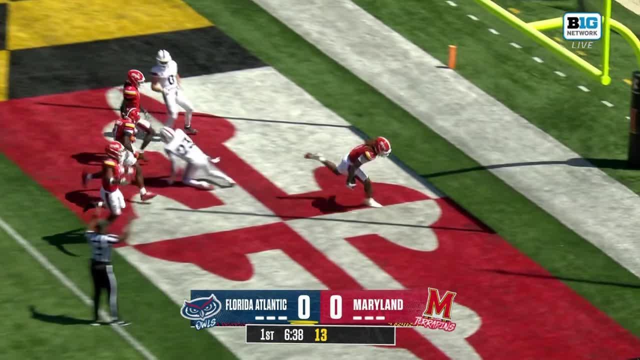 Terps Get the Pick and Waltz Into the Endzone vs. Florida Atlantic | Maryland Football