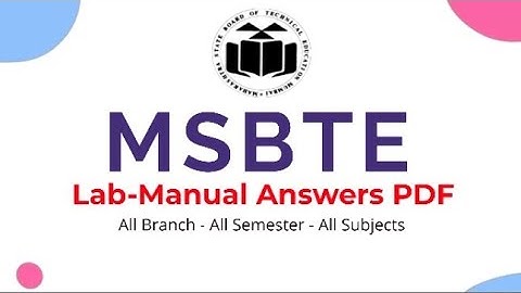 📢 MSBTE K Schem Lab-Manual Answers PDF |  All Branch - All Semester - All Subject | MSBTE Solution 🤩