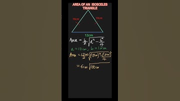 How to Calculate the Area of an Isosceles Triangle