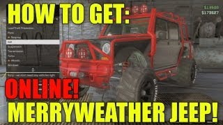 GTAV - How to get Merryweather OFFROAD Jeep!(RARE ONLINE)