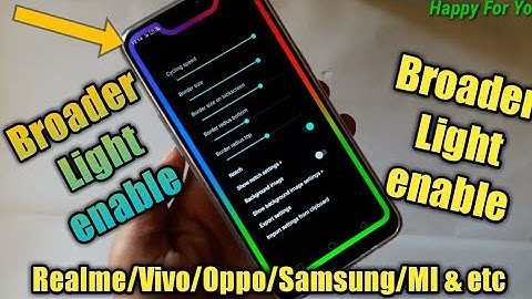 Borderlight Color Changing Effects in Realme & Notch Display Smartphone