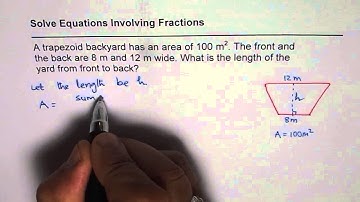 Find Height of Trapezoid Application Given Garden Area and Sides