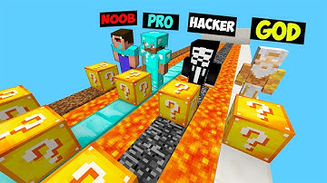 Minecraft - NOOB vs PRO vs HACKER vs GOD : LUCKY BLOCK RACE in Minecraft ! AVM SHORTS Animation