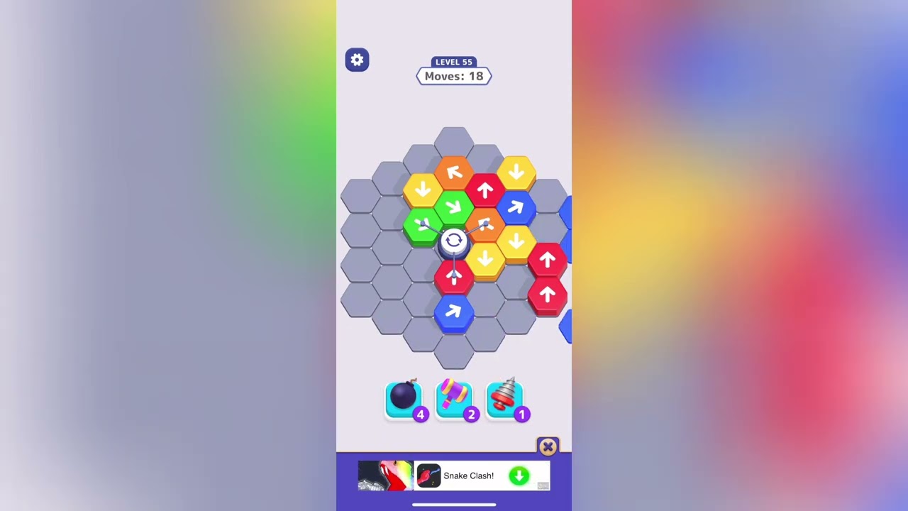 Hexaaway Level 55 Solution Walkthrough 