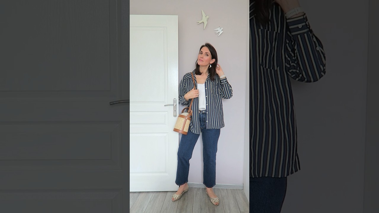 Chemise ouverte sur détails de lingerie