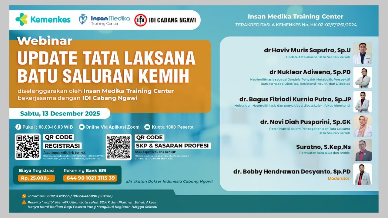 Webinar Update Tata Laksana Batu Saluran Kemih |IDI KAB. NGAWI 2025
