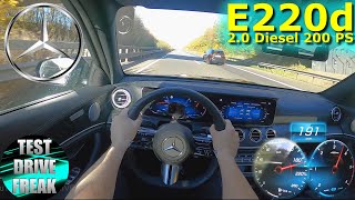2022 Mercedes Benz E 220 d 4MATIC T-Model 200 PS TOP SPEED AUTOBAHN DRIVE POV