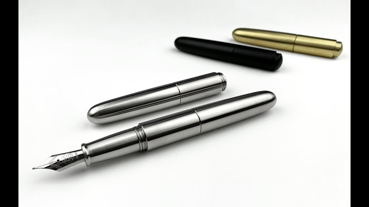 PIUMA: Minimal Titanium & Brass Fountain Pen - eVolo