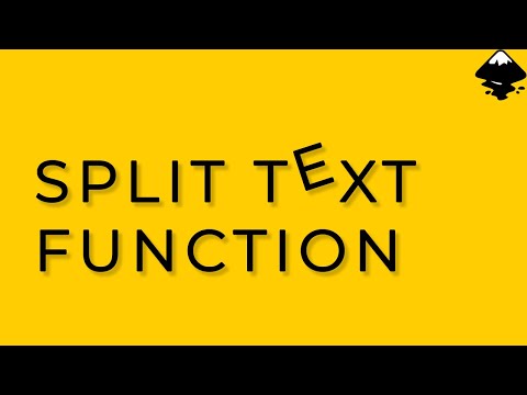 How to use the split text function in Inkscape
