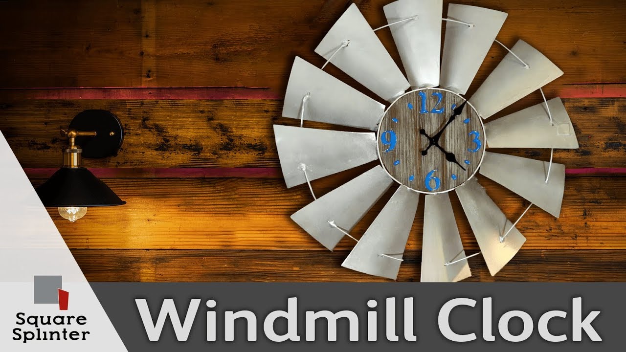 Epoxy And Barnwood Wall Clock Antique Windmill Art Youtube