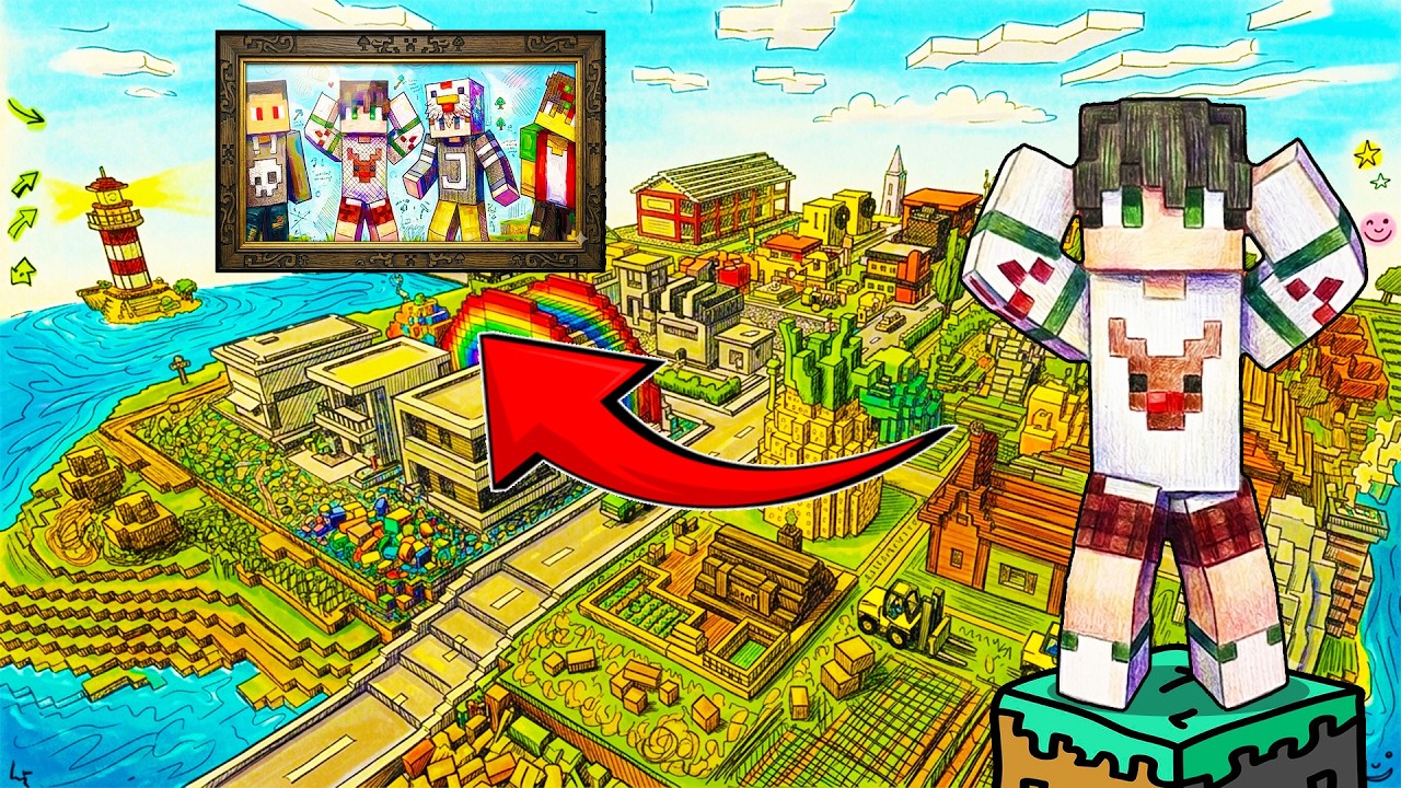 We're TRAPPED in a Painting in Minecraft!