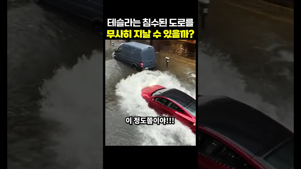 테슬라는 홍수로 침수된 도로를 무사히 지날 수 있을까?