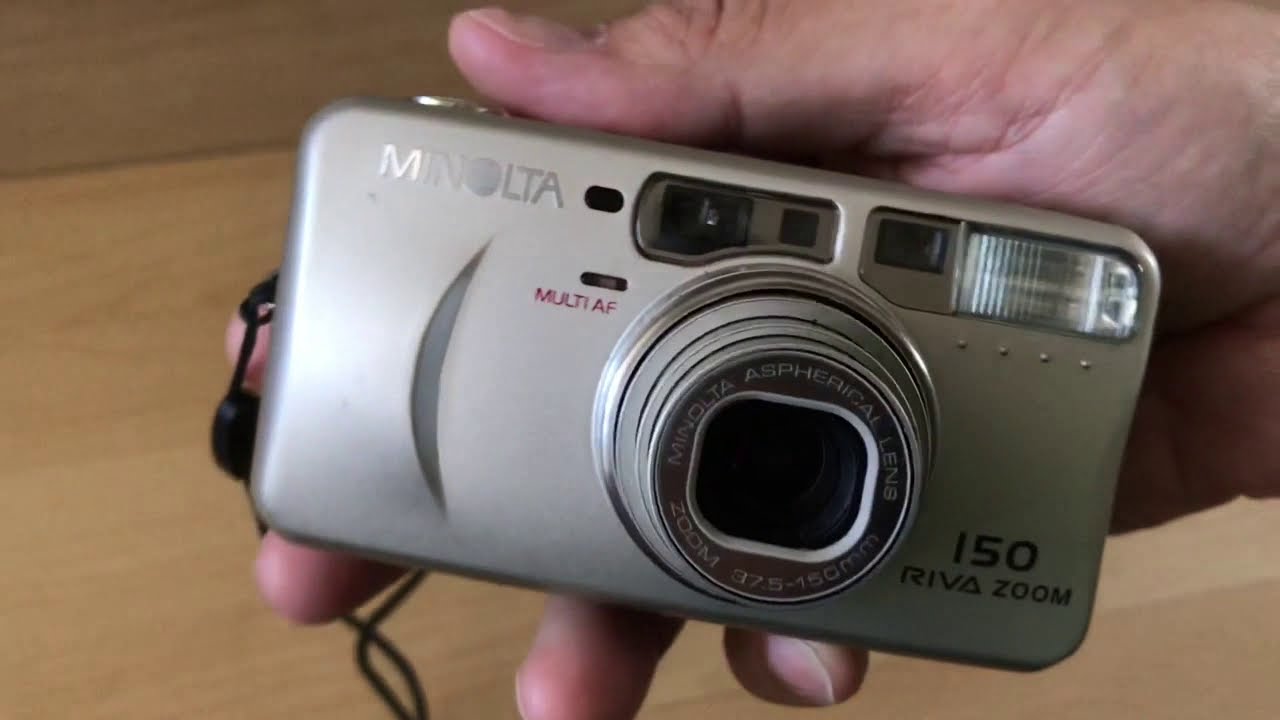 Minolta Riva Zoom 150 retro 35 mm film camera - YouTube