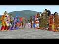 ALL GLAMROCK ANIMATRONICS VS ALL ROCKSTAR, TOY, WITHERED, AND OTHER ANIMATRONICS! Garry's Mod (FNAF)