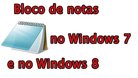 Como colocar bloco de notas na tela do PC Windows 8?