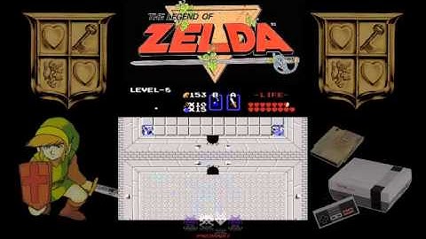 The Legend of Zelda (NES) - Walkthrough - Part 9 - The Lion Dungeon