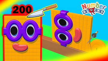 Numberblocks 200 Slice ASMR RAIN Satisfying Fanmade Animation 3D