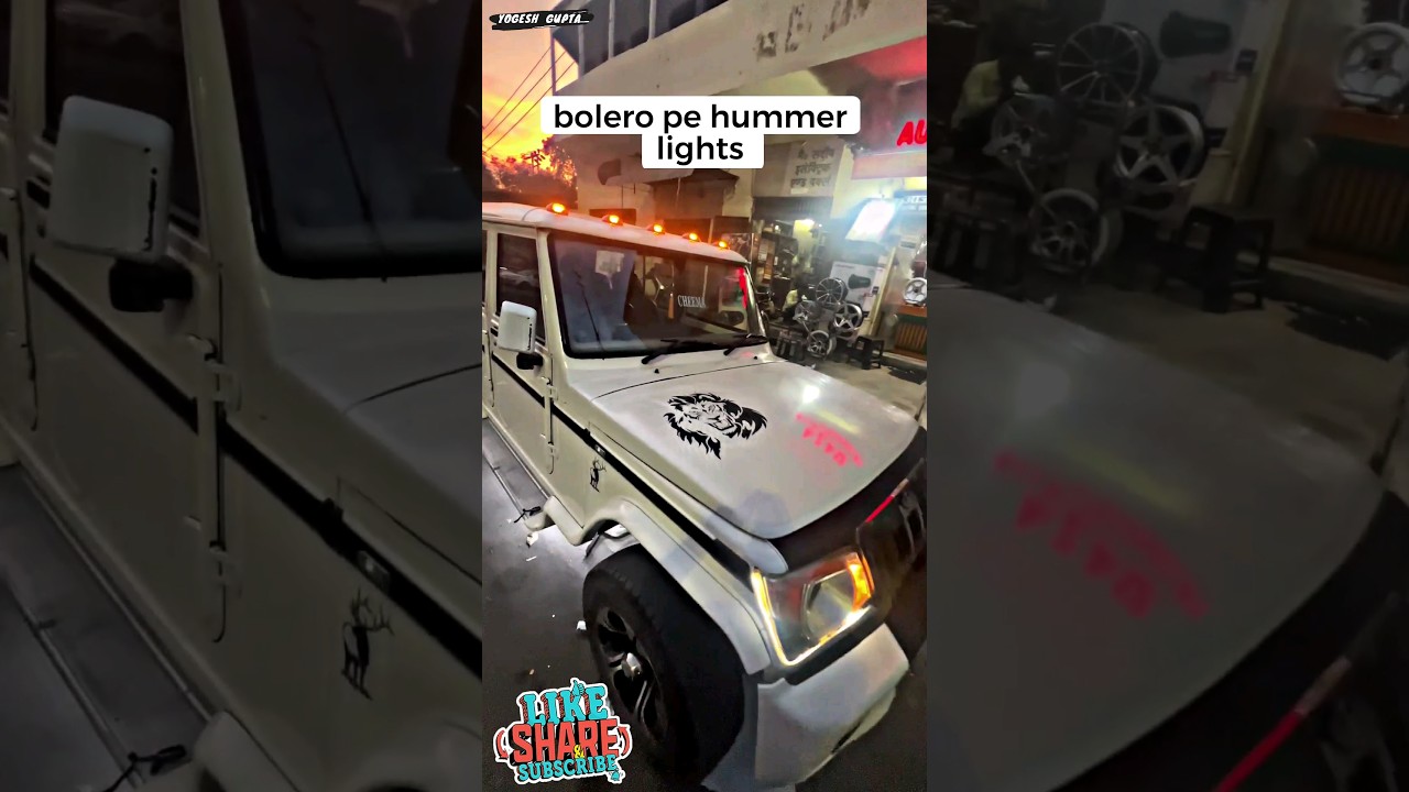 Hummer Type Roof Marker Lights fitted in Bolero 