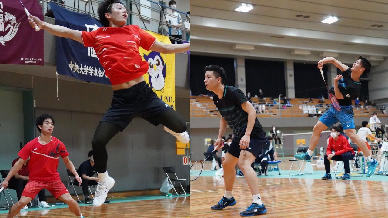 緑川大輝/町田脩太(早稲田大学)vs山下蒼羽/杉本一樹(日本体育大学)　レストカット動画【関東大学バドミントン春季リーグ戦】