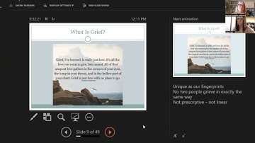 SASW Lunch and Learn December 12, 2023 - Marlene Jackson on Grief and Loss