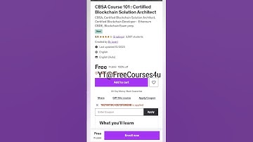 CBSA Course 101 : Certified Blockchain Solution Architect 16D16018C42E12FB6B9B